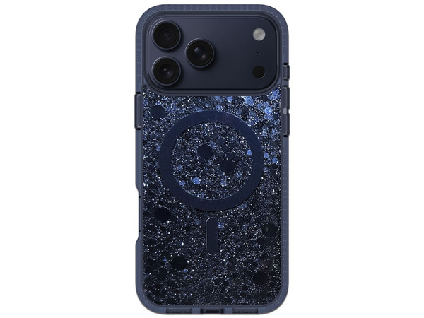 Funda Prodigee PopStar Mag para iPhone 17 Pro compatible con MagSafe. Color Azul con Brillos.
