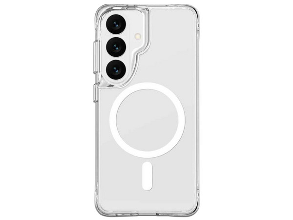 Funda Prodigee Hero Mag para Samsung Galaxy S26 compatible con carga inalámbrica. Color Transparente.