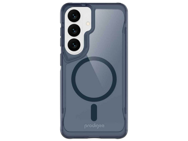 Funda Prodigee SuperHero Mag para Samsung Galaxy S26 compatible con carga inalámbrica. Color Azul Transparente.