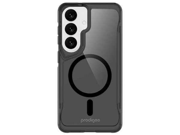Funda Prodigee SuperHero Mag para Samsung Galaxy S26+ compatible con carga inalámbrica. Color Humo.
