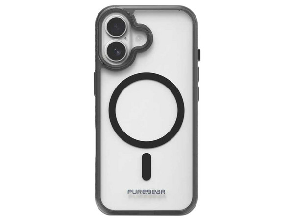 Funda PureGear Slimshell Plus Mag para iPhone 17 compatible con MagSafe. Color Transparente con Negro.
