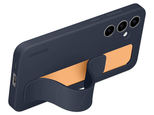 Funda Samsung Standing Grip para Galaxy S24 FE con soporte y correa. Color Azul.