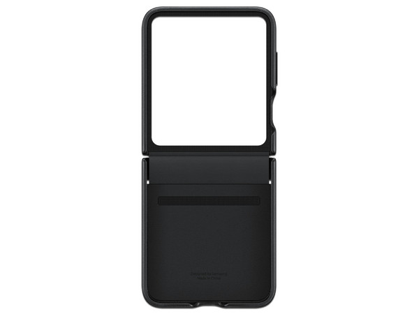 Funda Samsung para Galaxy Flip 5 de cuero auténtico. Color Negro.