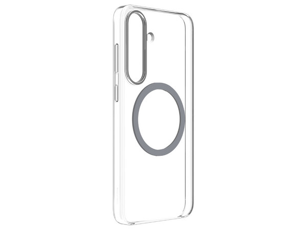 Funda Samsung Magnet para Galaxy S25+ con aro magnético. Color Transparente.