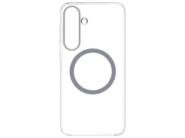 Funda Samsung Magnet para Galaxy S25+ con aro magnético. Color Transparente.