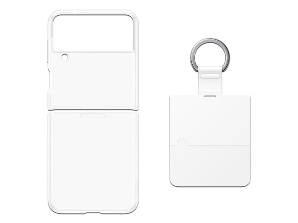 Funda Samsung para Galaxy Z Flip4 con anillo. Color Transparente.