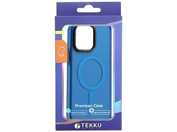 Funda Tekku Matte Color para iPhone 15 compatible con MagSafe. Color Azul.