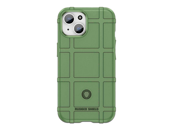 Funda Tekku Rugged Shield para iPhone 15 compatible con carga inalámbrica. Color Verde.
