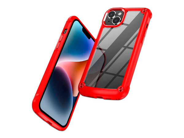 Funda Tekku Shock Hardshell para iPhone 15. Color Rojo.