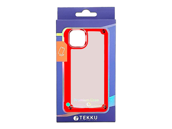 Funda Tekku Shock Hardshell para iPhone 15. Color Rojo.