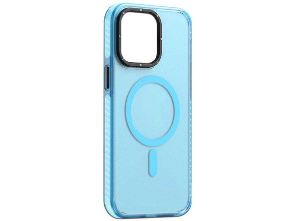 Funda Tekku Matte Color para iPhone 15 Pro compatible con MagSafe. Color Celeste.
