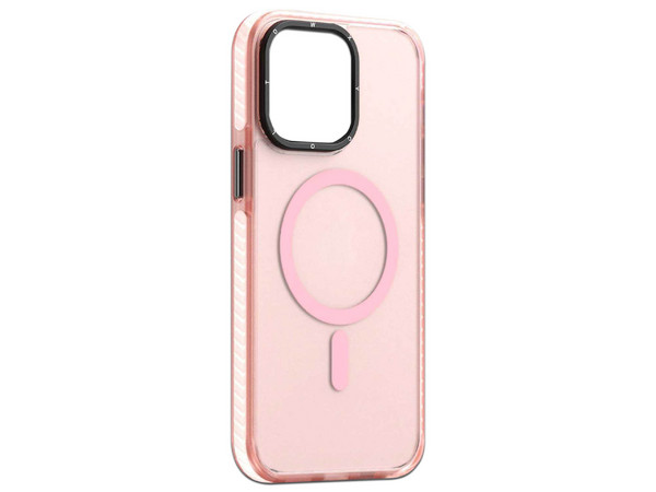 Funda Tekku Matte para iPhone 15 Pro compatible con MagSafe. Color Rosa.