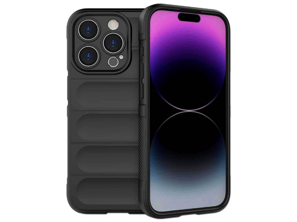 Funda Tekku TPU Phantom para iPhone 15 Pro. Color Negro.