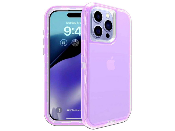 Funda Tekku Protect 360 para iPhone 15 Pro. Color Morado.