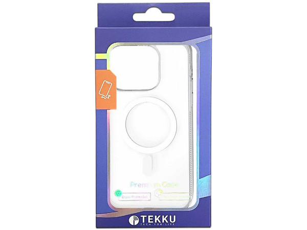 Funda Tekku GStyle para iPhone 15 Plus compatible con MagSafe. Color Transparente.
