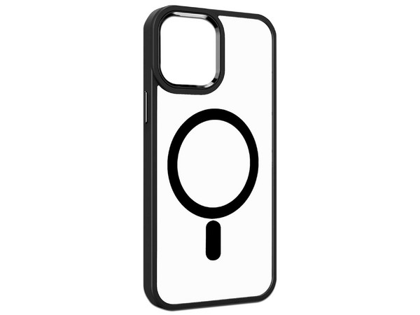 Funda Tekku ClrColor para iPhone 15 Plus compatible con MagSafe. Color Transparente con Negro.
