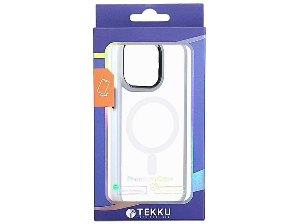 Funda Tekku ClrColor para iPhone 15 Plus compatible con MagSafe. Color Transparente.