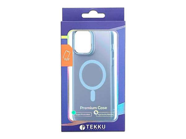 Funda Tekku Matte para iPhone 15 Plus compatible con MagSafe. Color Azul.
