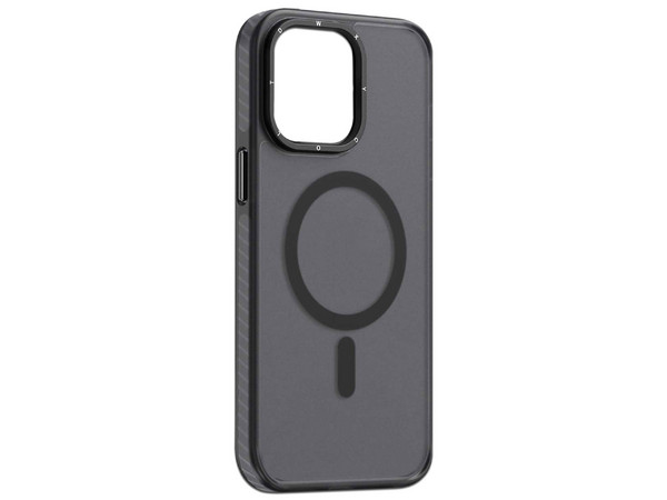 Funda Tekku Matte Color para iPhone 15 Plus compatible con MagSafe. Color Transparente con Negro.