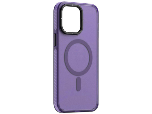 Funda Tekku Matte Color para iPhone 15 Plus compatible con MagSafe. Color Morado.
