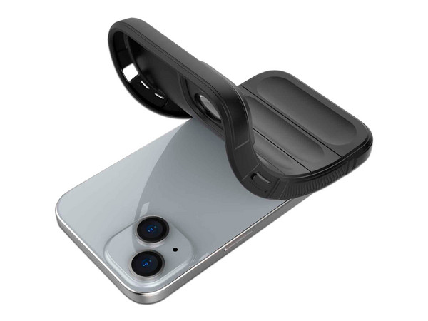 Funda Tekku TPU Phantom para iPhone 15 Plus. Color Negro.

