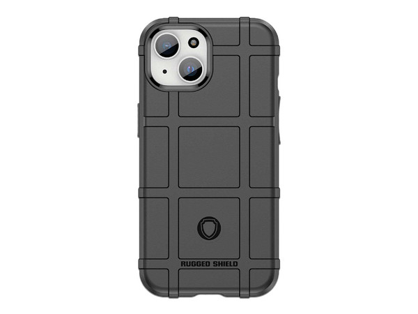 Funda Tekku Rugged Shield para iPhone 15 Plus compatible con carga inalámbrica. Color Negro.
