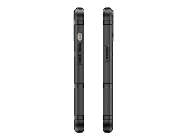 Funda Tekku Rugged Shield para iPhone 15 Plus compatible con carga inalámbrica. Color Negro.

