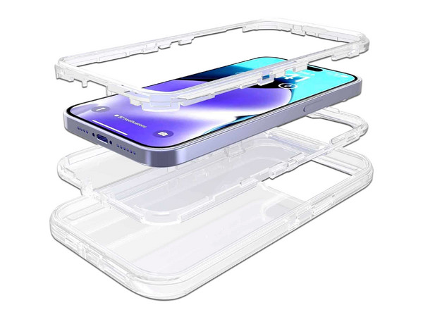 Funda Tekku Protect 360 para iPhone 15 Plus. Color Transparente.
