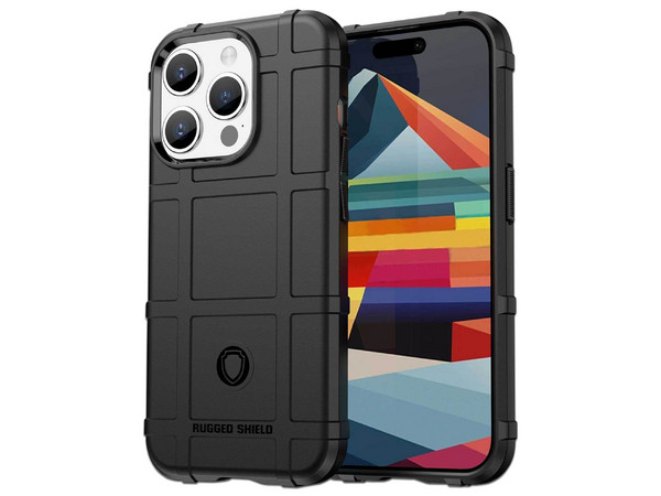 Funda Tekku Rugged Shield para iPhone 15 Pro Max. Color Negro.