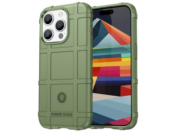 Funda Tekku Rugged Shield para iPhone 15 Pro Max. Color Verde.
