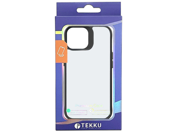 Funda Tekku Combat para iPhone 15 Pro Max. Color Negro Transparente.