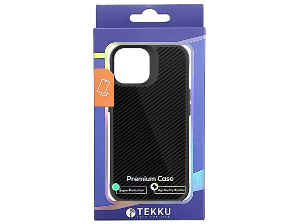 Funda Tekku Combat Carbon para iPhone 15 Pro Max. Color Negro.