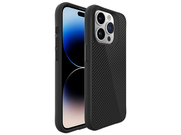 Funda Tekku Combat Carbon para iPhone 15 Pro Max. Color Negro.