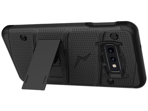 Funda Zizo Bolt para Samsung S10e Lite con clip giratorio. Color Negro.