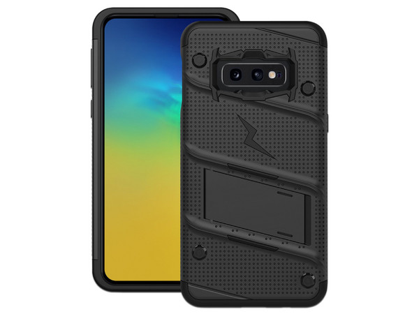 Funda Zizo Bolt para Samsung S10e Lite con clip giratorio. Color Negro.