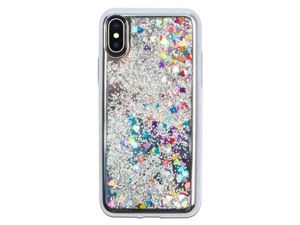 Funda Zizo Glitter para iPhone XS Max. Color Plata.