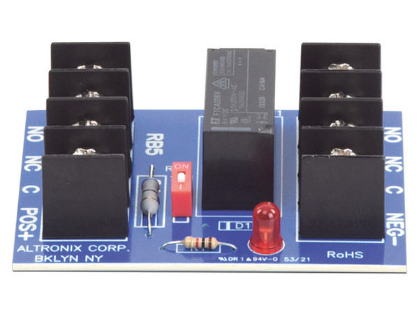 Módulo Relevador Altronix RB5, 6 o 12 Vcd de Entrada, Contacto de 220Vca o 28Vcd.