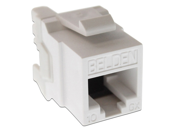 Conector Belden RJ-45, Cat6A, UTP. Color Blanco.