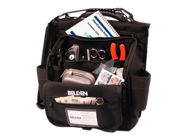 Kit de Herramientas de Terminado de Fibra Óptica Belden AX104271, Bolsa de Color Negro.