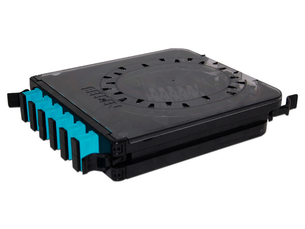Cassete Belden FC3X06SDFS, 6 Adaptadores SC, 12 Hilos Multimodo OM3.