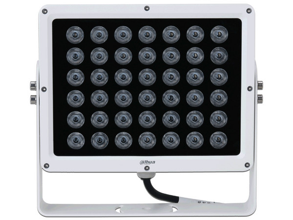 Iluminador todo en uno DAHUA ITALE-160BA-P3525, LED de luz cálida, alto rendimiento, sincronización de captura, mantenimiento RS-485, brillo ajustable.