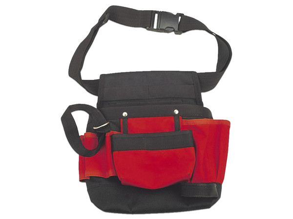 Bolsa de Herramienta Epcom EPBB01 para Cintura, Múltiples Compartimientos. Color Negro/Rojo.