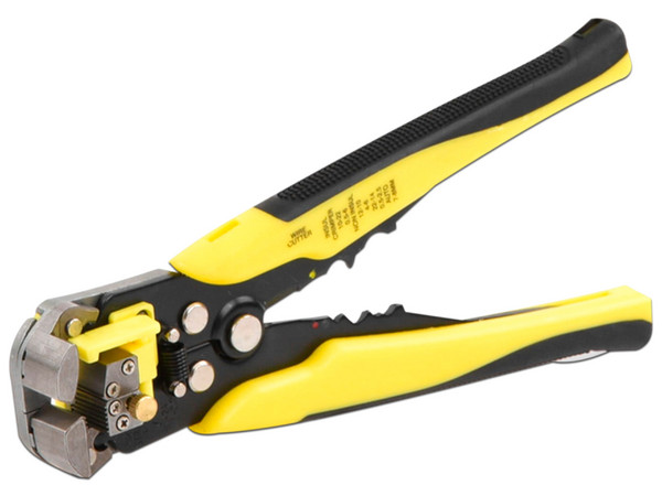 Pinza Pelacables Epcom con Terminal de Pestaña, Multifuncional, Prensado Automático. Color Amarillo.