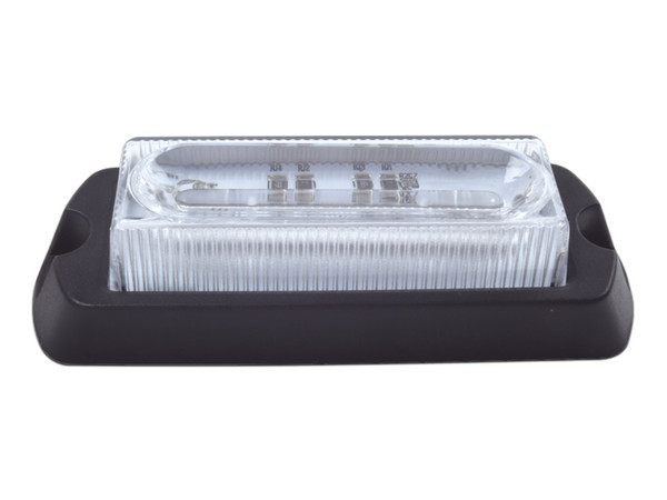 Luz Auxiliar Ultra Brillante Epcom X13 de 4 LEDs, con mica transparente. Color Claro.