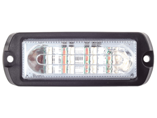 Luz Auxiliar Ultra Brillante Epcom X13 de 4 LEDs, color Ámbar, con mica transparente.