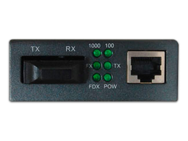 Convertidor de fibra Enson ENS-MC100SC, 10/100/1000Base-Tx, transferencia hasta 120km.