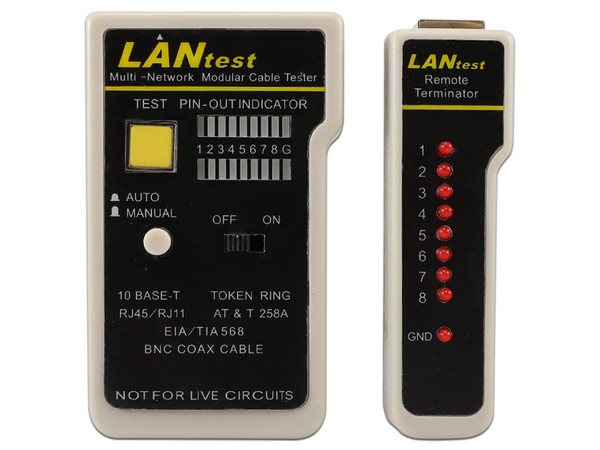 Tester para cable de red Enson ENS-TELN2 para RJ11 y RJ45.