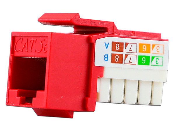 Conector Modular Jack RJ-45 Enson EPRO-JACK5E-RD, Posición Vertical, Cat5e, Compatible con placas Enson EPRO-FP.