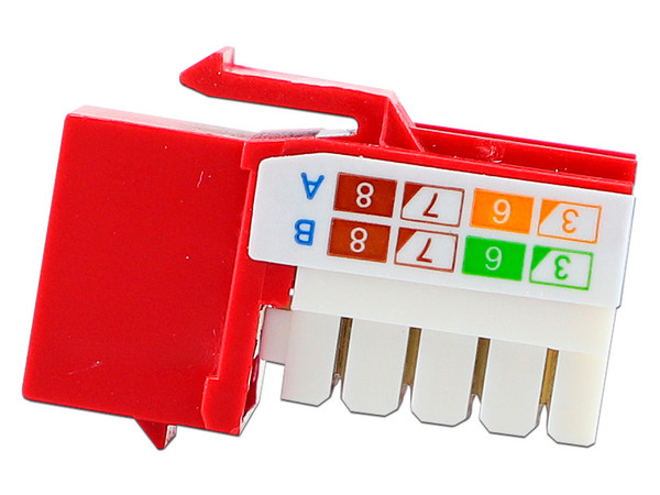 Conector Modular Jack RJ-45 Enson EPRO-JACK5E-RD, Posición Vertical, Cat5e, Compatible con placas Enson EPRO-FP.