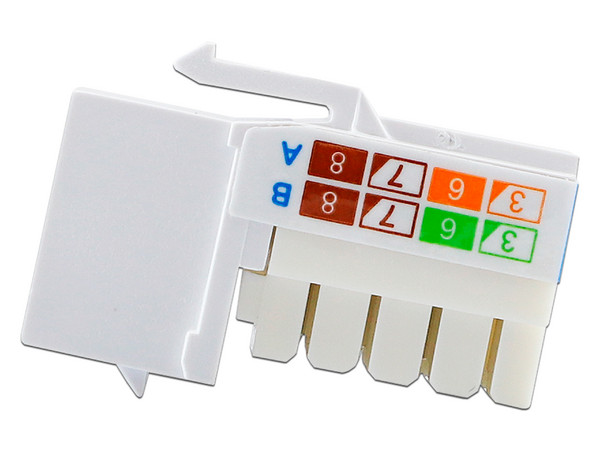 Conector Jack Enson RJ-45 Cat5e. Color Blanco.